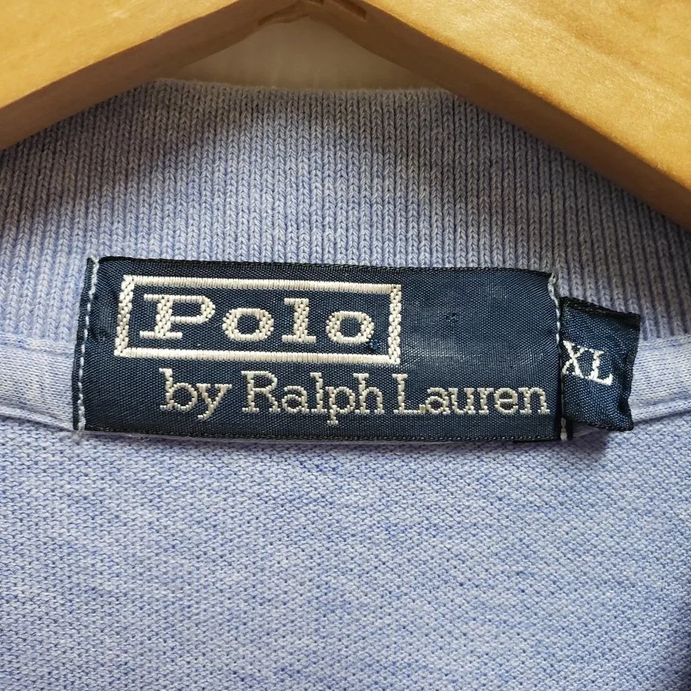 Polo Ralph Lauren Polo Shirt Mens Size XL Blue Cotton Short Sleeve Pony Preppy